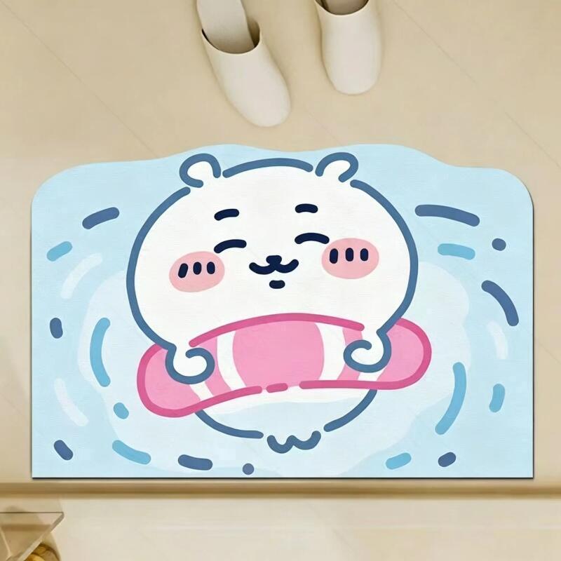 Quick Dry Diatomite Bath Mat - Chiikawa,Hachiware,Usagi Cute Cartoon Non-Slip Diatomite Bath