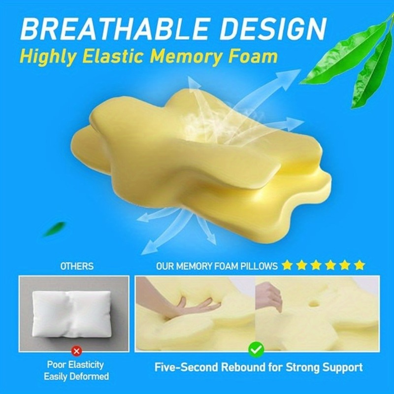 1pcs Ergonomic Memory Foam Cer - Memory Foam Orthopedic Pillow Neck Pain recension och pris