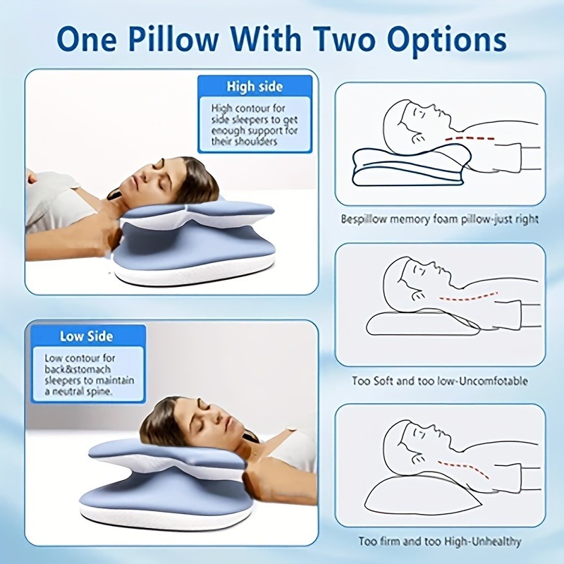 1pcs Ergonomic Memory Foam Cer - Memory Foam Orthopedic Pillow Neck Pain recension och pris