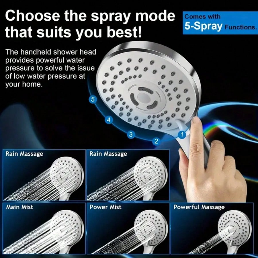 High-Pressure Rainfall Shower  - High Pressure Shower Head Handheld recension och pris