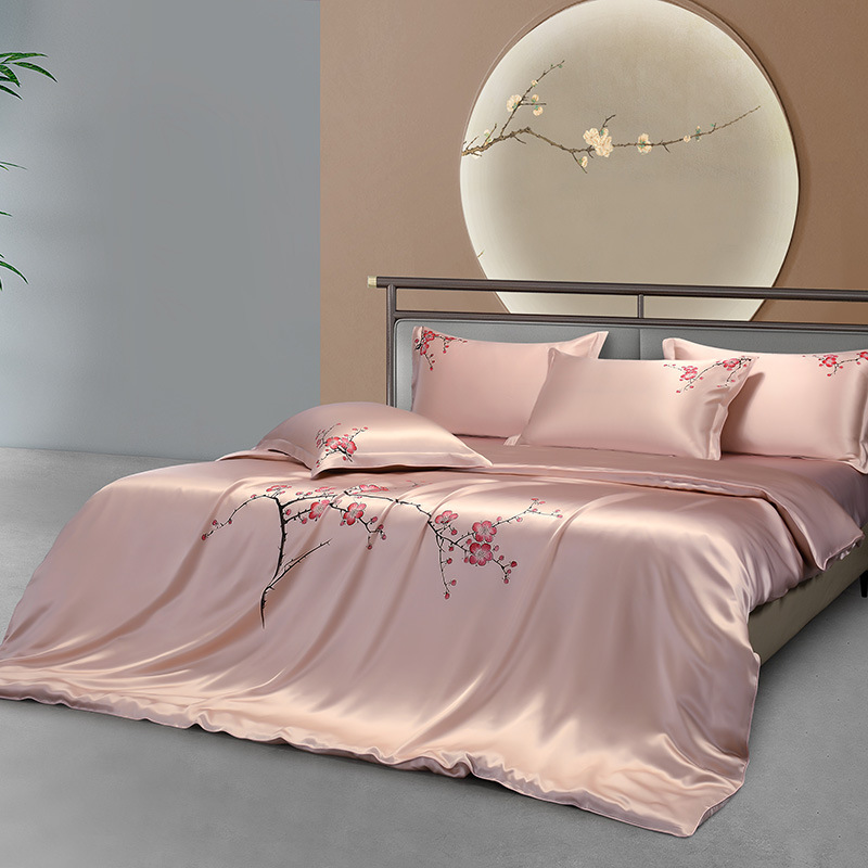 25mm Mulberry Silk Flowers Bed - Aesthetic Floral Duvet Cover recension och pris