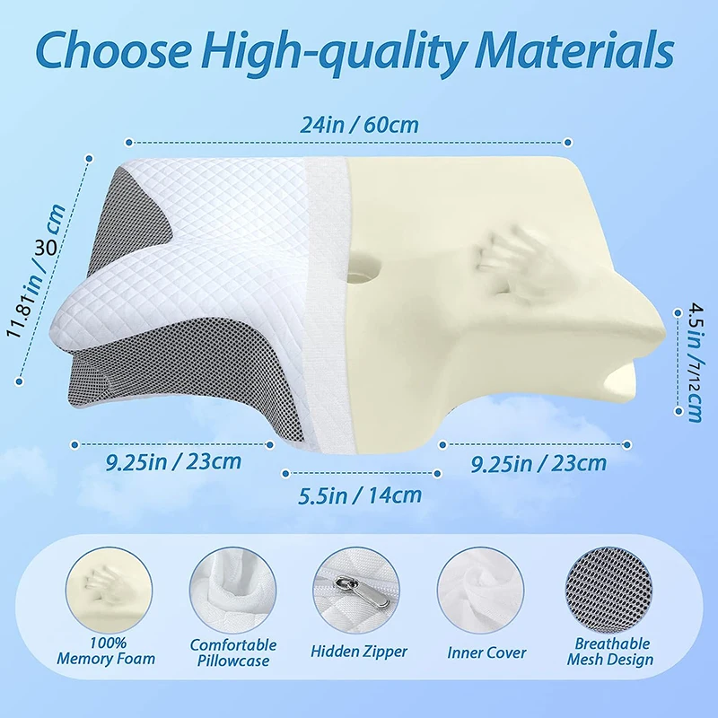 Orthopedic Contour Neck Pillow - Anti Snore Contour Pillow recension och pris