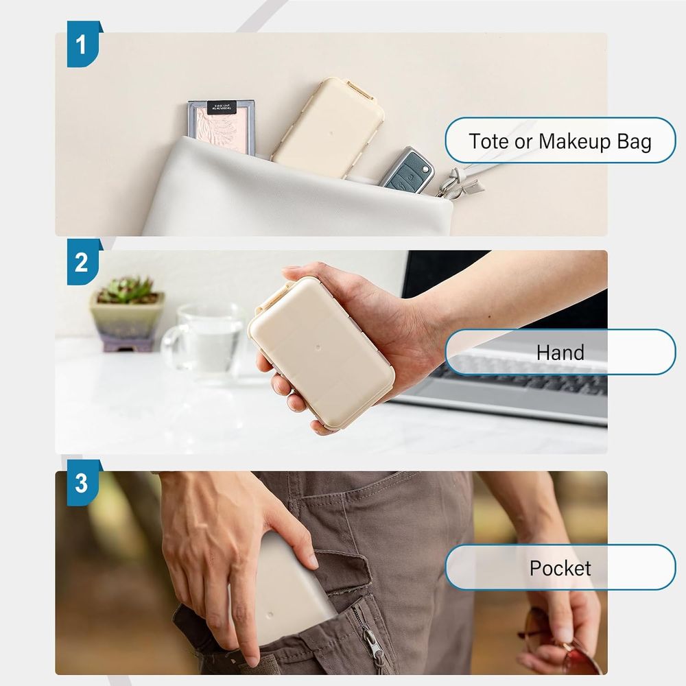 3-Pack Travel Pill Organizer w - Storage & Organization recension och pris
