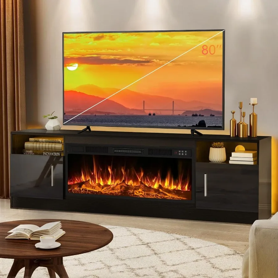 Living room TV stand with fire - Storage & Organization recension och pris